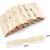 image100 Pcs Wooden Fan Handles 8 inch Jumbo Craft Sticks for Wedding Programs or Paint Mixing Crafts Home Art Projects Classroom Art Supplies