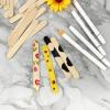 image100Pcs Jumbo Wooden Craft Sticks Popsicle Stick 6 Long x 34Wide Treat Ice Pop for DIY CraftsHome Art Projects Classroom Supplies