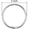 image2 Inch 15 Pack Loose Leaf Binder Book Rings with Metal Nickel Plated for Keyand Index Cards for School Home or Office Silver