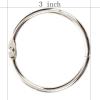 image3 Inch 12 Pack Loose Leaf Binder Book Rings with Metal Nickel Plated for Keyand Index Cards for School Home or Office Silver