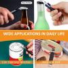 image3 Pack Magnetic Bottle Openers Stainless Steel Flat Bottle Opener Solid and Beer Openers Small Bottle Opener Can Tapper with Magnet for Camping and Traveling