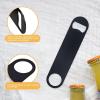 image4 PACK Stainless Steel Flat Bottle Opener Beer Bottle Opener 7inch with Exquisite Packaging for Kitchen Bar or Restaurant Black