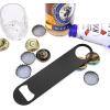 image4 PACK Stainless Steel Flat Bottle Opener Beer Bottle Opener 7inch with Exquisite Packaging for Kitchen Bar or Restaurant Black