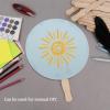 image55 Pcs Wooden Fan Handles 8 inch Jumbo Craft Sticks for Wedding Programs or Paint Mixing Crafts Home Art Projects Classroom Art Supplies