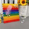 image6 100 Pcs Colored Jumbo Wooden Craft Sticks Wooden Popsicle Colored Craft Sticks Stick 34Wide Treat Sticks Ice Pop Sticks for DIY CraftsHome Art Projects Classroom Art Supplies