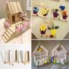 image8100Pcs KTOJOY Jumbo Wooden Craft Sticks Wooden Popsicle Craft Sticks Stick Treat Sticks Ice Pop Sticks for DIY CraftsHome Art Projects Classroom Art Supplies