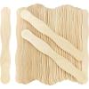 image100 Pcs Wooden Fan Handles 8 inch Jumbo Craft Sticks for Wedding Programs or Paint Mixing Crafts Home Art Projects Classroom Art Supplies