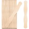 image55 Pcs Wooden Fan Handles 8 inch Jumbo Craft Sticks for Wedding Programs or Paint Mixing Crafts Home Art Projects Classroom Art Supplies