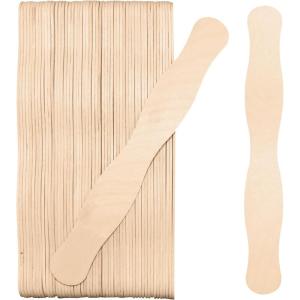 image55 Pcs Wooden Fan Handles 8 inch Jumbo Craft Sticks for Wedding Programs or Paint Mixing Crafts Home Art Projects Classroom Art Supplies