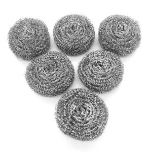 image6 Pack Stainless Steel Wool Scrubber Scrubbing Scouring Pad Steel Wool Scrubber for Kitchens Bathroom and MoreScouring Pad