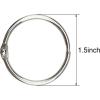 image15 Inch 20 Pack Loose Leaf Binder Book Rings with Metal Nickel Plated for Keyand Index Cards for School Home or Office Silver