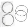 image3Inch 6 Pack Loose Leaf Binder Rings Keychain Key Metal Nickel Plated Steel Binder Book Rings Silver